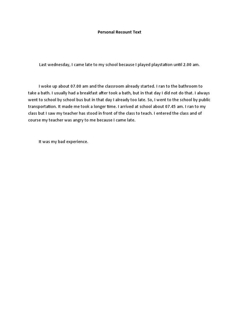 Late to School: A Personal Experience | PDF
