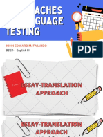 Approaches To Language Testing