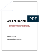 Amr Assignment 1: Interpretaton of Rider Data