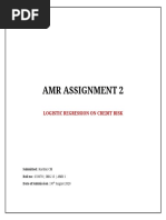 Amr Assignment 2: Logistic Regression On Credit Risk