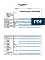 Working Time of The Conference 28 May, 2021: Time Activity Chairperson Room Link