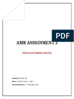 Amr Assignment 3: Anova On Foreign Travel