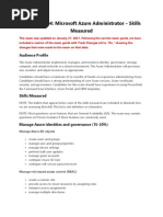 Exam AZ-104: Microsoft Azure Administrator - Skills Measured