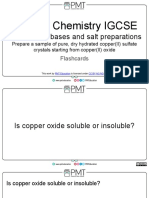 Flashcards - Preparing A Salt - Edexcel Chemistry IGCSE