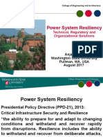 Power System Resiliency: Technical, Regulatory and Organizational Solutions