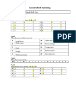 Listening - Answer sheet (1)