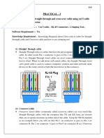 Practical - 3 Aim:-To Implement Straight Through and Cross Over Cable Using Cat 5 Cable and RJ-45 Connector