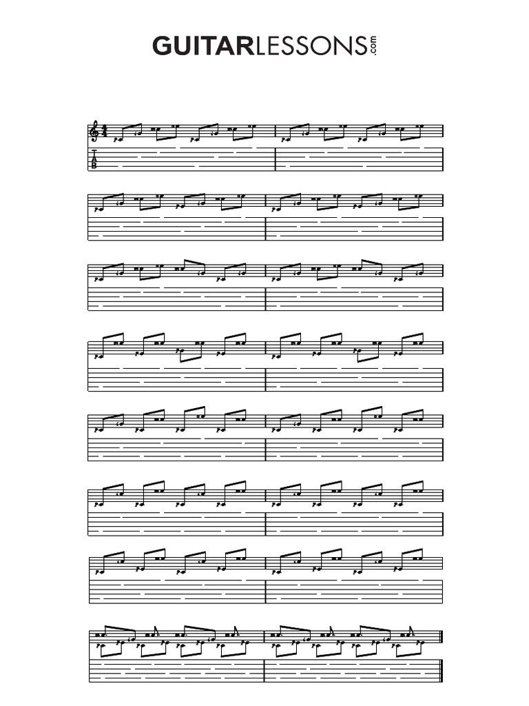 8 Fingerstyle Patterns You Must Know PDF