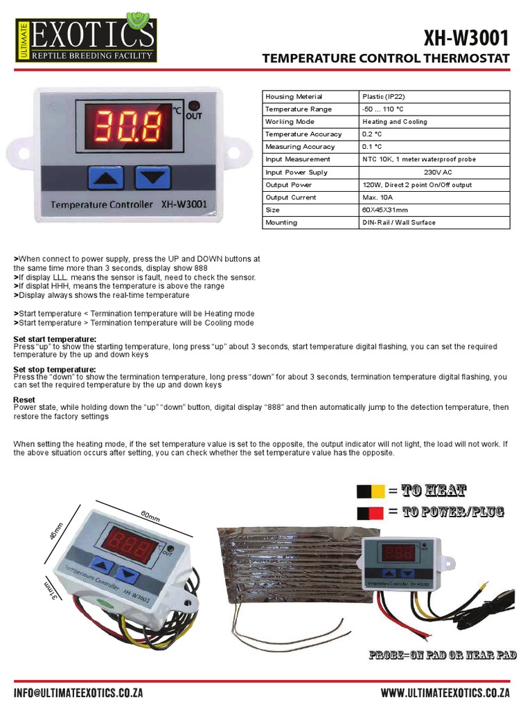 XH-W3001 Temperature Controller Guide | PDF | Power Supply | Computer ...