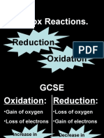 Redox Reactions.: Oxidation Reduction