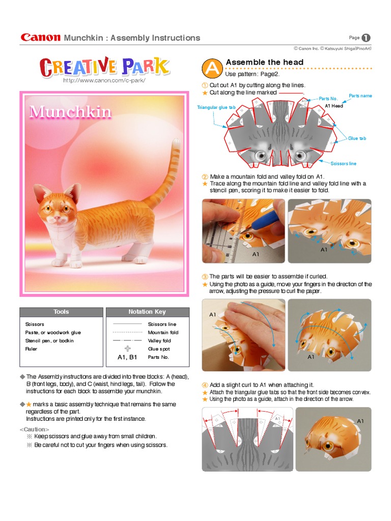 Munchkin: Assembly Instructions: Assemble The Head | PDF | Home & Garden