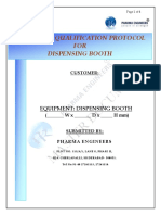 8.3 Operation Qualification Protocol For Dispensing Booth