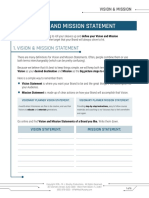CL1 Vision Mission Worksheet