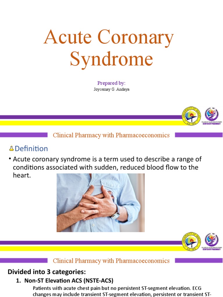 Acute Coronary Syndrome | PDF | Myocardial Infarction | Percutaneous ...