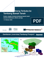 Transisi Tambang Terbuka Ke Tambang Bawah Tanah