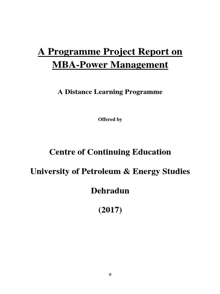 MBA in Power Management Overview | PDF | Educational Assessment | Libraries
