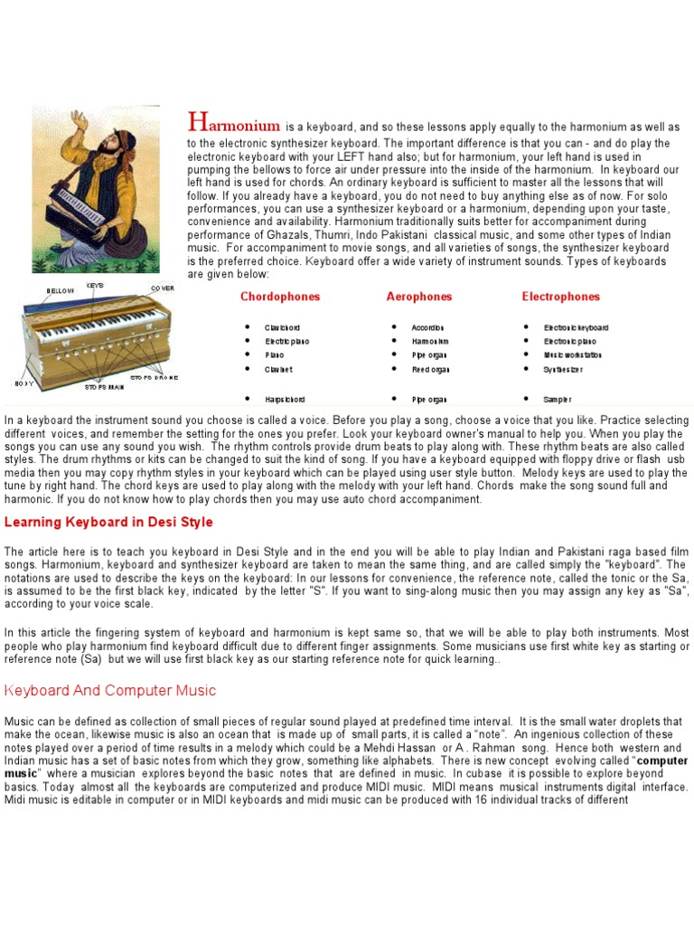 HARMONIUM PDF Harmony Scale (Music)