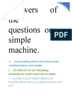 Answers of The Questions On Simple Machine