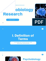 Psychobiology Research: Research Methods in Cognitive Psychology