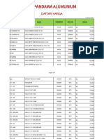 Daftar Harga Barang Ud Pandawa Alumunium