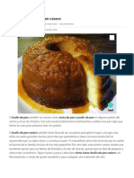 Budín de Pan Casero - ¡Económico y Rápido!