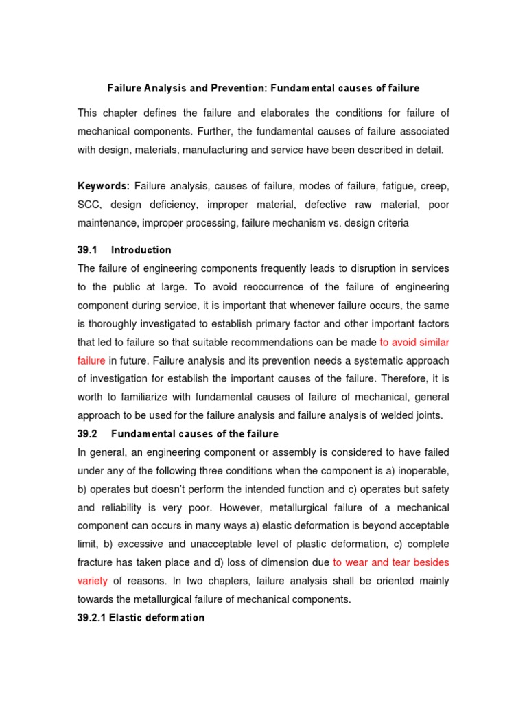 Causes of Mechanical Component Failure | PDF | Fracture | Fatigue ...