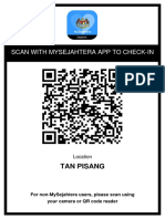 Scan With Mysejahtera App To Check-In: Tan Pisang