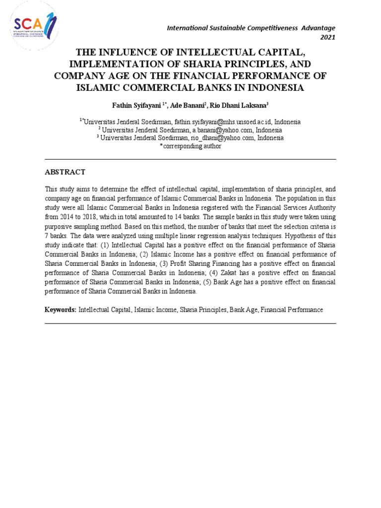 Impact of Intellectual Capital on Islamic Banks | PDF | Career & Growth ...