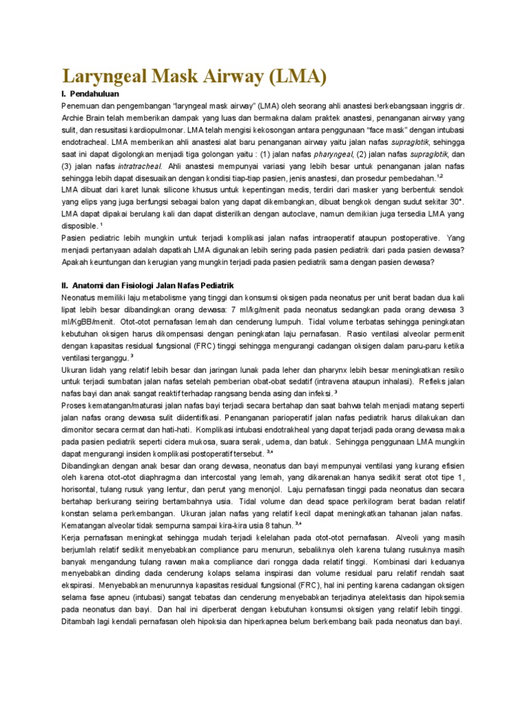 Laryngeal Mask Airway | PDF | Sains & Matematika