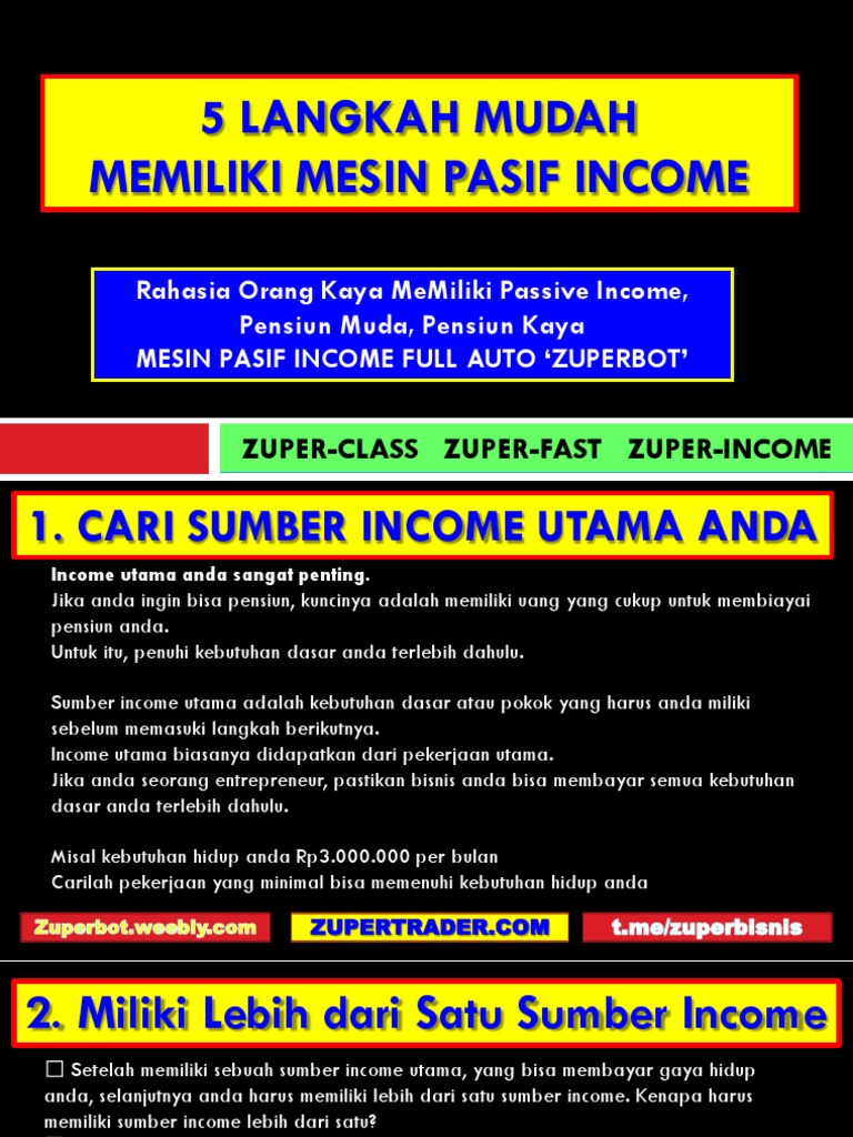 5 Langkah Membangun Passive Income | PDF
