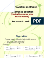 Recurrence Equation: Algorithm Analysis and Design