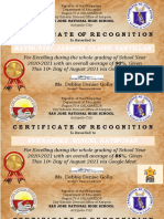 Certificate of Recognition G7