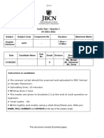 Cyclic Test - Quarter 1 AY 2021-2022: Instructions To Candidates