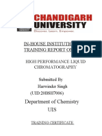 HPLC Report on Liquid Chromatography Training