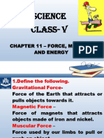 Science Class-V: Chapter 11 - Force, Machine and Energy