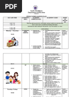 Grade 5 Weekly Lesson Plan | PDF | Learning | Cognition