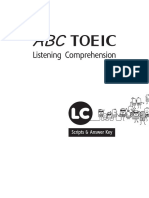 ABC TOEIC Listening Comprehension Scripts & Answer Key