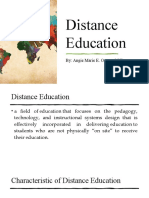 Distance Education: By: Angie Marie E. Ortega, LPT