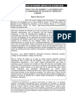 El Nuevo Código Civil de Québec Y Los Derechos Humanos: El Paradigma de Un Nuevo "Derecho Común Bjarne M