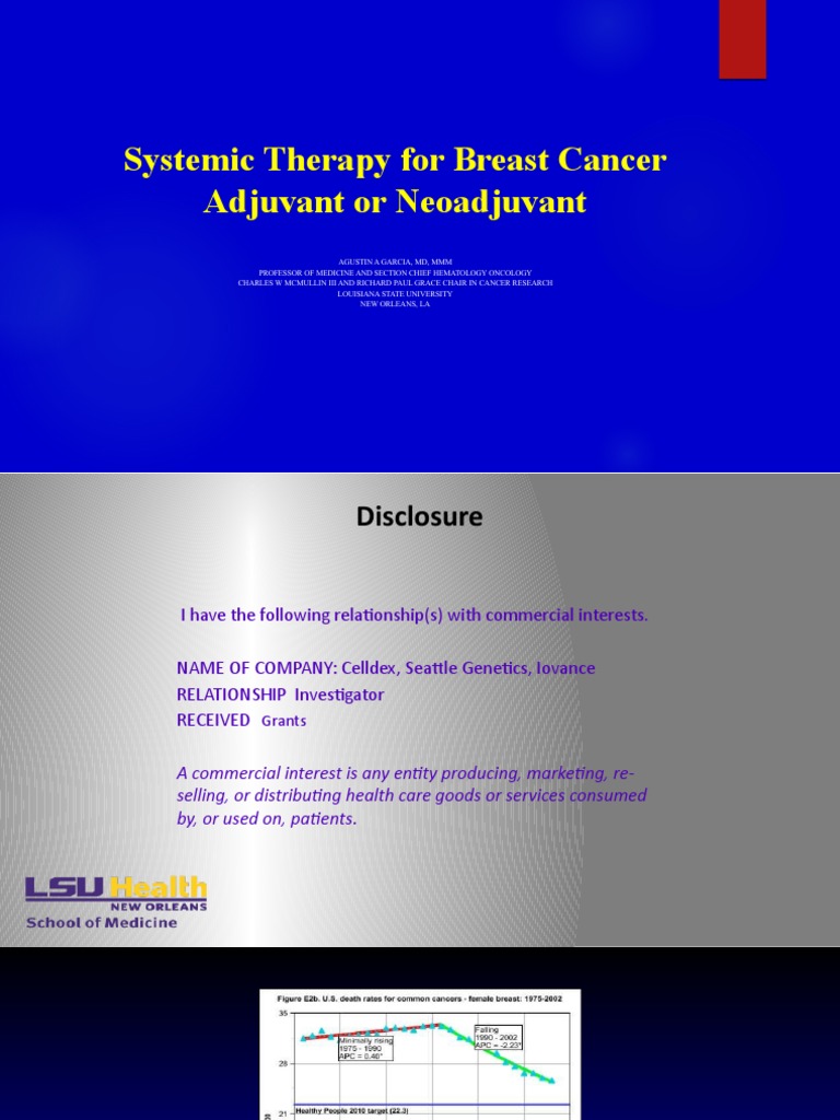 Systemic Therapy Approaches for Breast Cancer | PDF | Breast Cancer ...