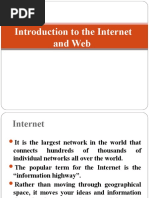 Introduction To The Internet and Web