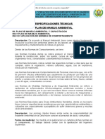 09. ESPECIFICACIONES TECNICAS - PLAN DE MANEJO AMBIENTAL
