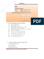 Ejercicios de Ecuaciones Combinadas