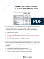 Financial Statement Consolidation Exercise