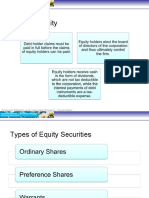 Types of Equity Securities & Financing Options