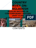 A Country Survey On: Bangladesh: Muslim Nations in Contemporary History (HIST 4130)