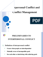 Interpersonal Conflict and Conflict Management