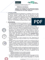 TDR Del Servicio de Liquidacion Parcial de La Obra Mejoramiento Del Sistema