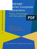 Language-Learner Computer Interactions: Theory, Methodology and CALL Applications