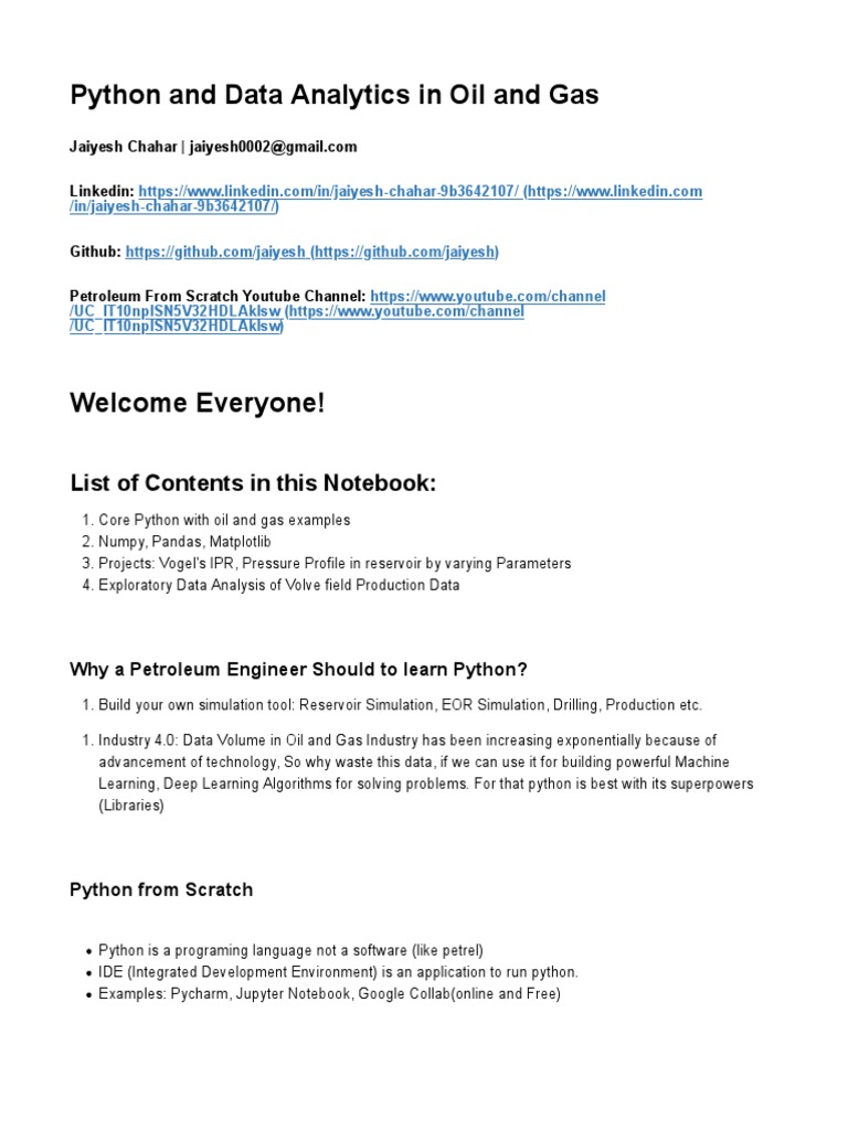 Python and Data Analytics in Oil and Gas | PDF | Control Flow ...